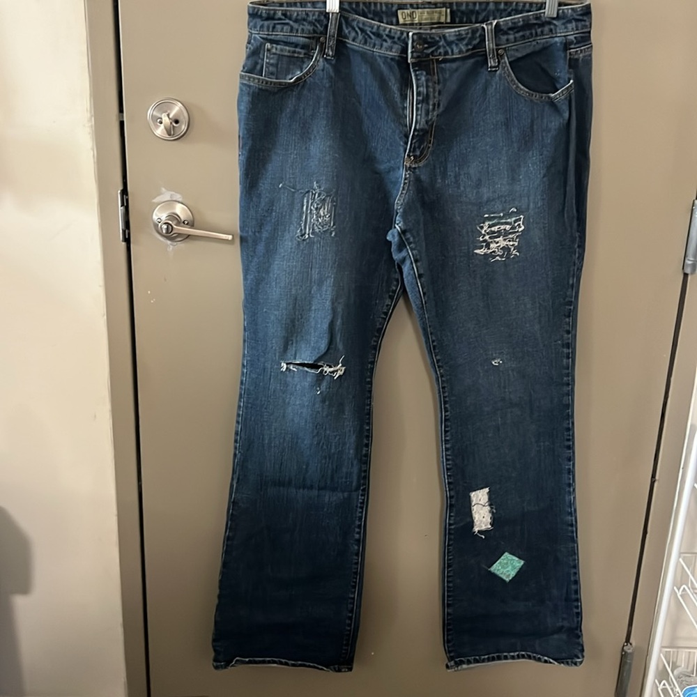 Preowned Old Navy Just Below Waist Curvy Boot Cut Denim Jeans Size 20 Tall